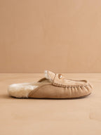 The Hayden | Almond Fur Lined Fall Mule Loafer: ALMOND / 10