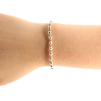 Mini Katy Bracelet in Silver with Gold: Standard 6.75 inch