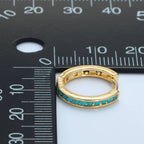 Turquoise Glow Huggies Earrings - E29