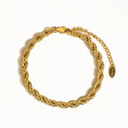 Gold Braided Twist Bracelet - S17