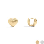 Heart Huggie Earrings - E35