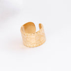 Golden Hammered Ear Cuff - E110