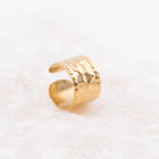 Golden Hammered Ear Cuff - E110