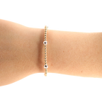 Olive Bracelet in Gold with Silver: Standard 6.75 inch