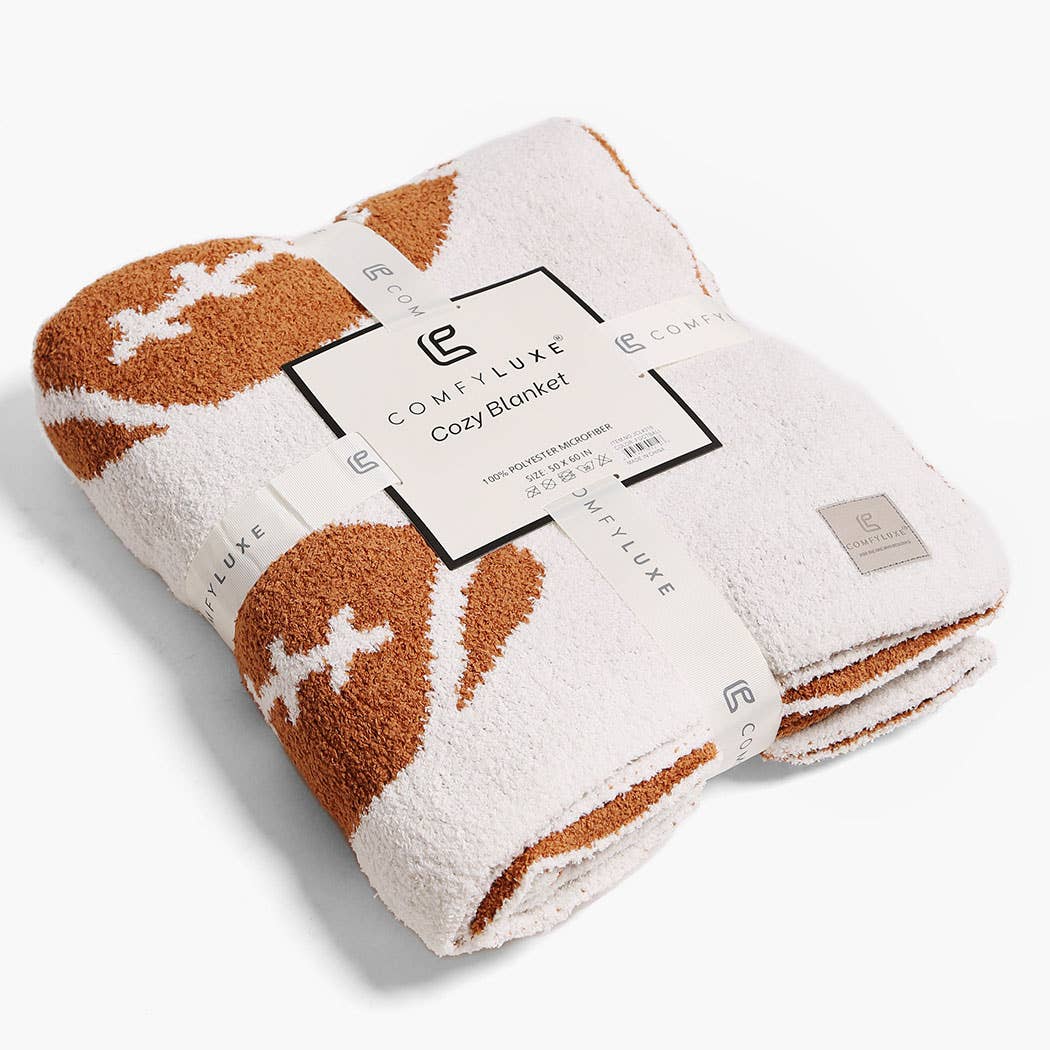 Football Patterned Throw Blanket: FC4