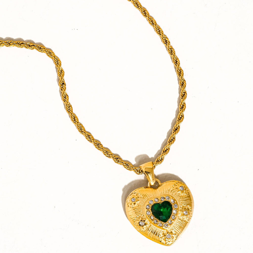 Emerald Heart Necklace: N69