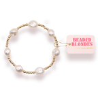 Sadie Pearl Bracelet in Gold: Standard 6.75 inch