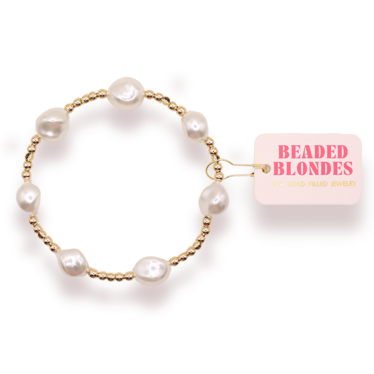 Sadie Pearl Bracelet in Gold: Standard 6.75 inch