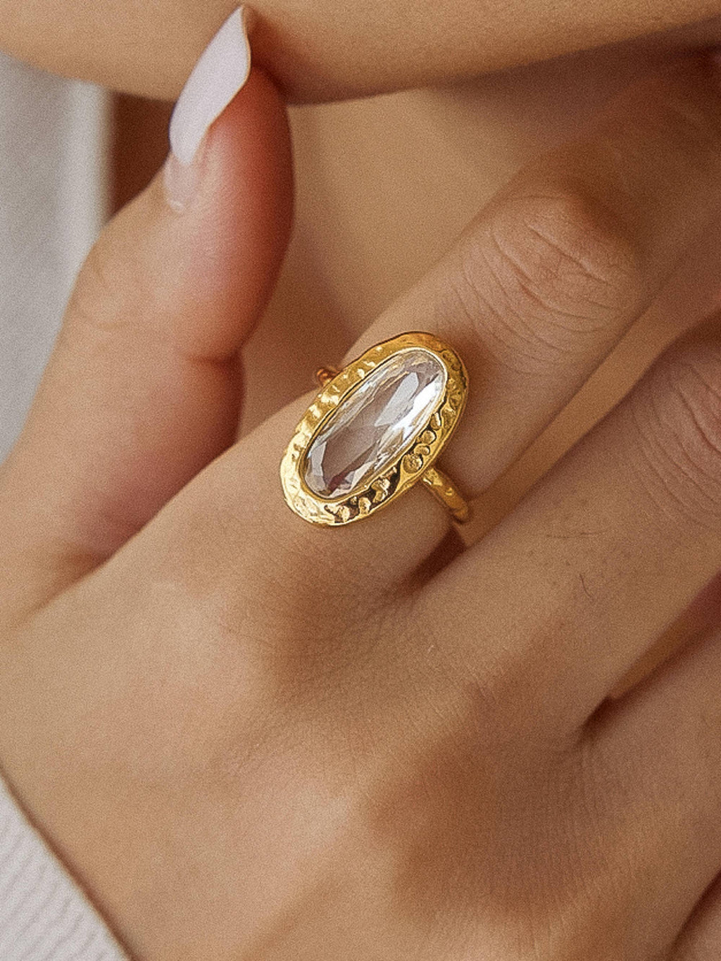 Crystal Statement Ring - A149