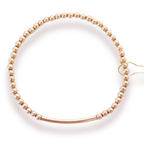 3mm Gold Bar Beaded Bracelet - S107