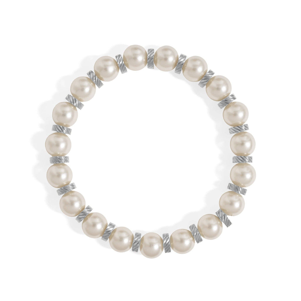 Kiska Glass Pearl Stretch Bracelet: S157