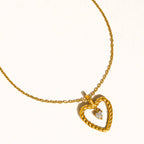 The Jeanette Heart Drop Necklace: N144