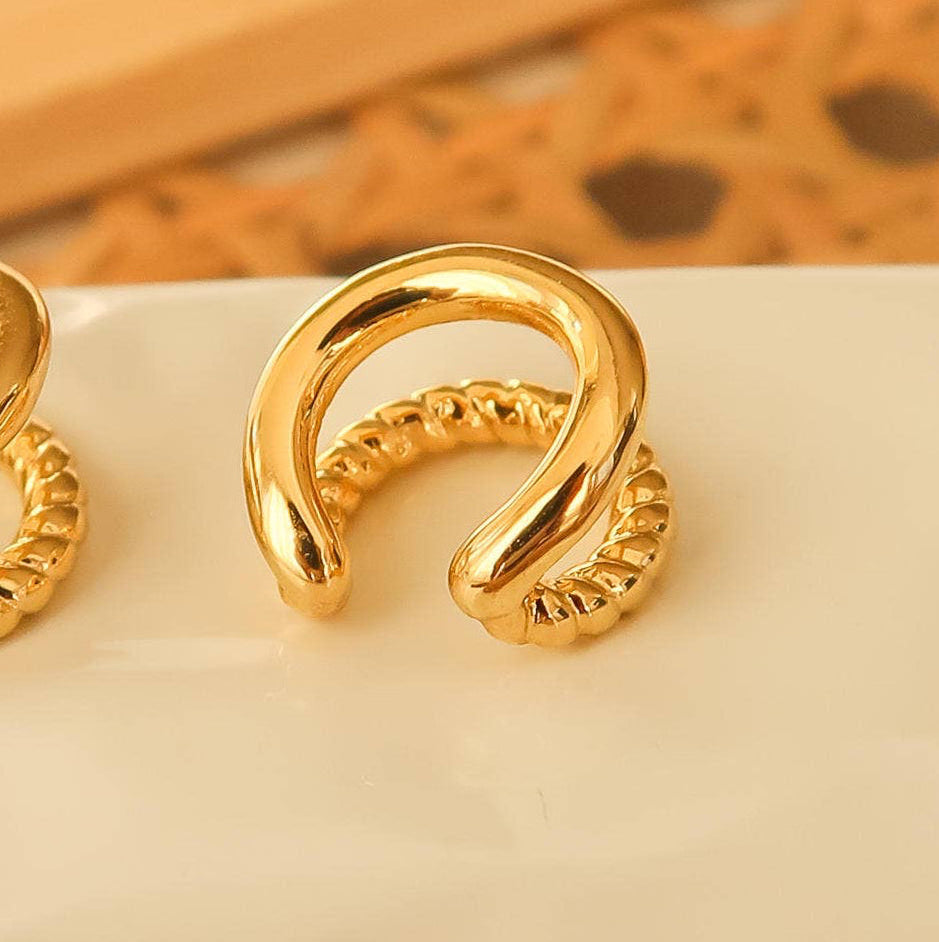 Gold Braided Ear Cuff - E94